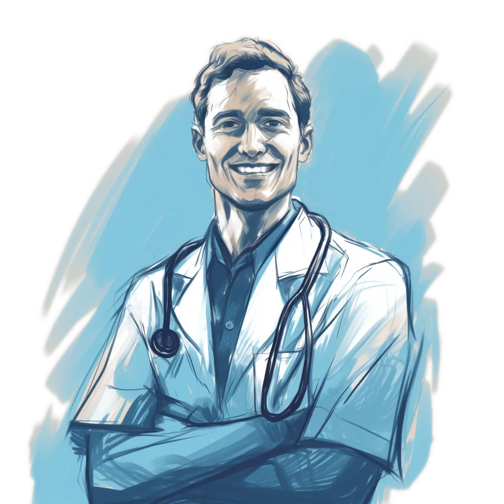 Smiling doctor ready to help patients in Mexico